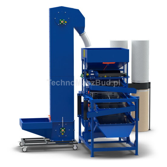 Kalibrátor zrna KZ-500W + Dopravník PK-100 + Odsávací systém SO-2