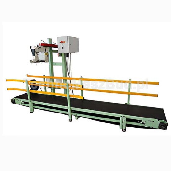 Šijací stroj na vrecia s dopravným pásom