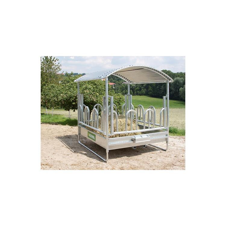 PRÍKRMISKO ŠTVORHRANNÉ PRE DOBYTOK A KONE, POZINKOVANÉ, 2,1 X 2,1 X 2,5 M, 12 MIEST