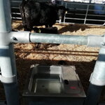 Jednomiestny napájací žľab - nerezový, vyhrievaný