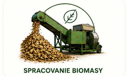 Drvič a štiepkovač biomasy pre spracovanie drevnej a rastlinnej hmoty